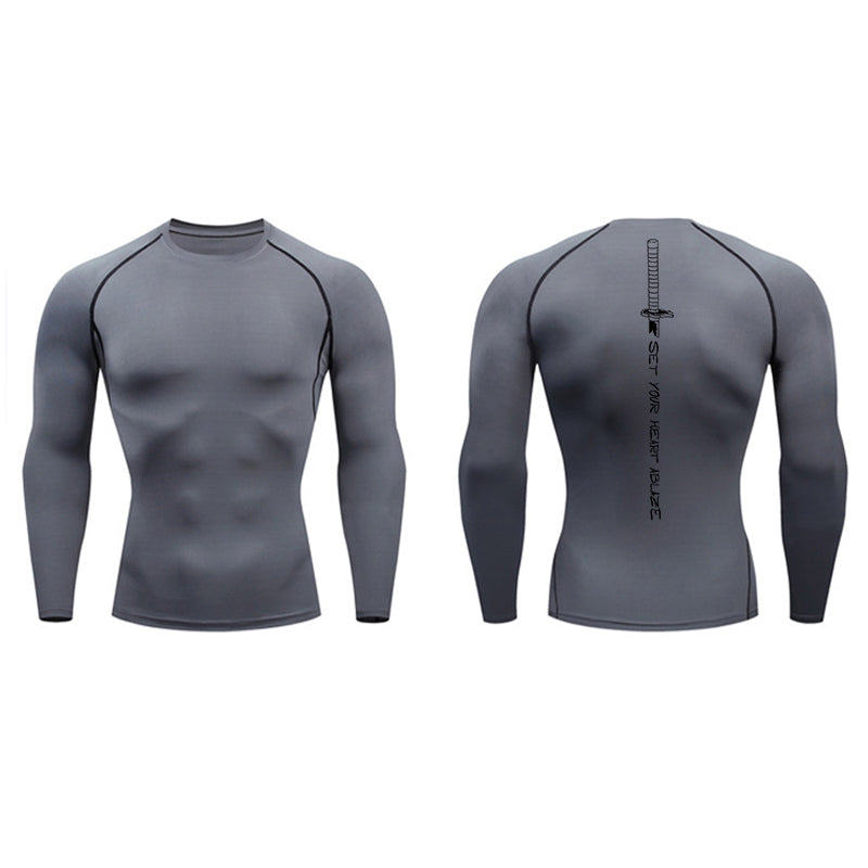 Set Your Heart Ablaze Compression Long Sleeve