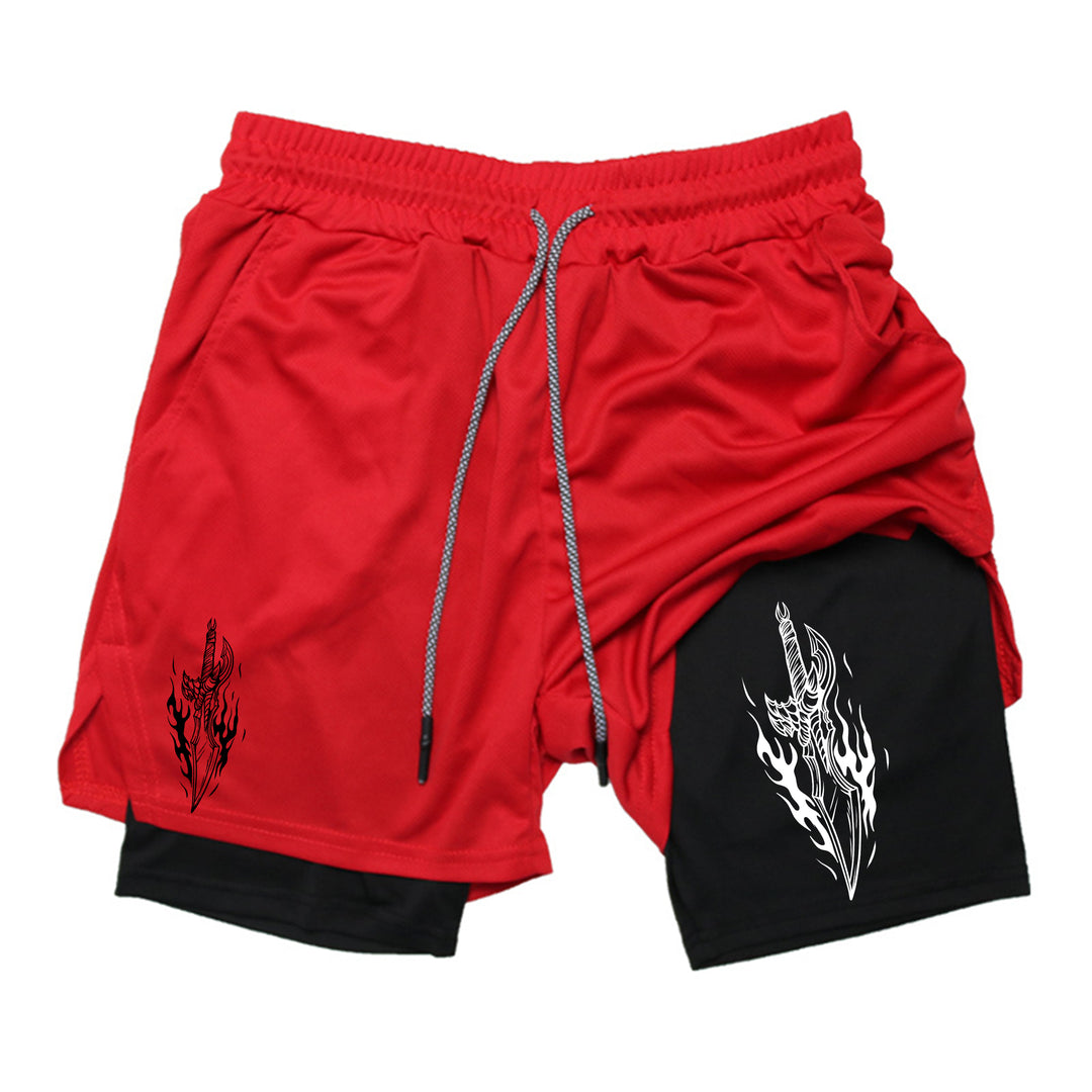 Jinwoo Dagger Gym Shorts